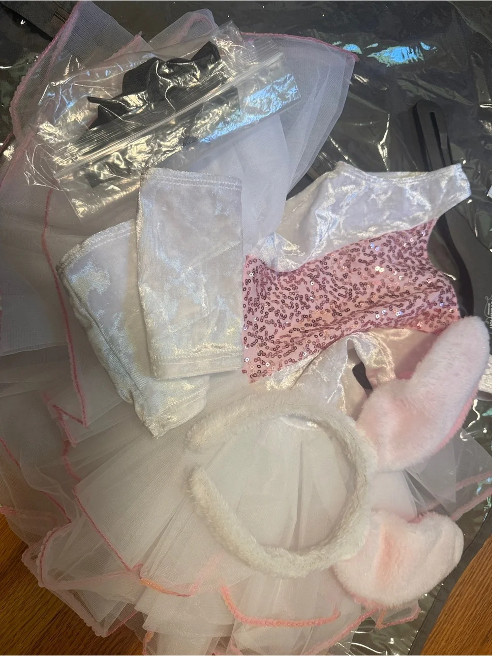 Revolution White and Pink Sequin Tutu Dance Costume